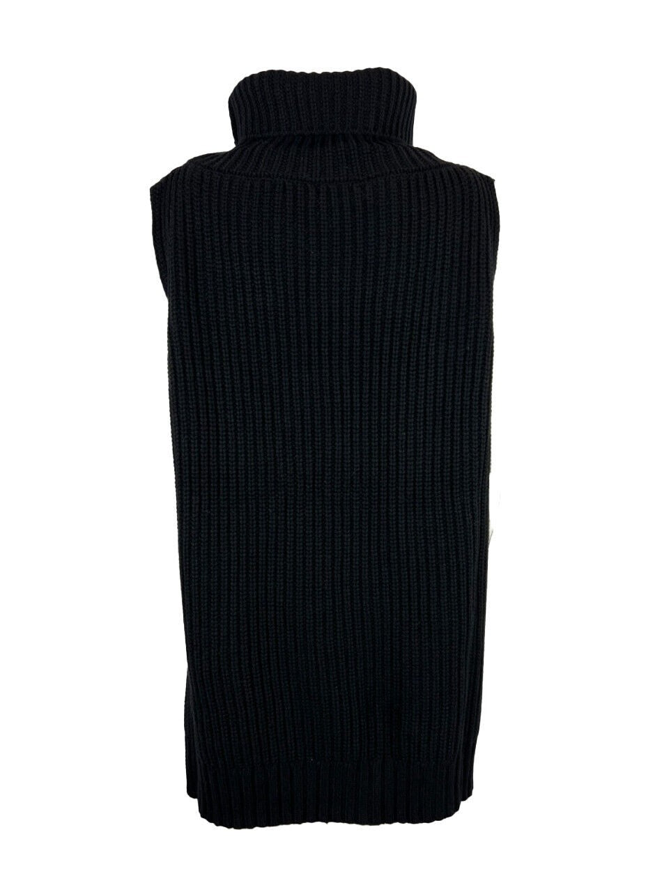 LIVIANA CONTI maxi gilet donna nero L3WC03 cashmere MADE IN ITALY