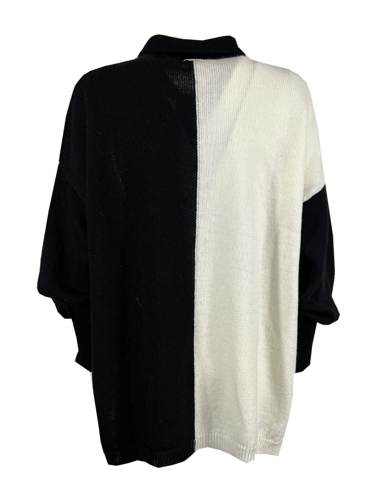 HUMILITY 1949 maglia polo bianco/nero HE-GI-SANAE 50% lana 50% acrilico MADE IN ITALY