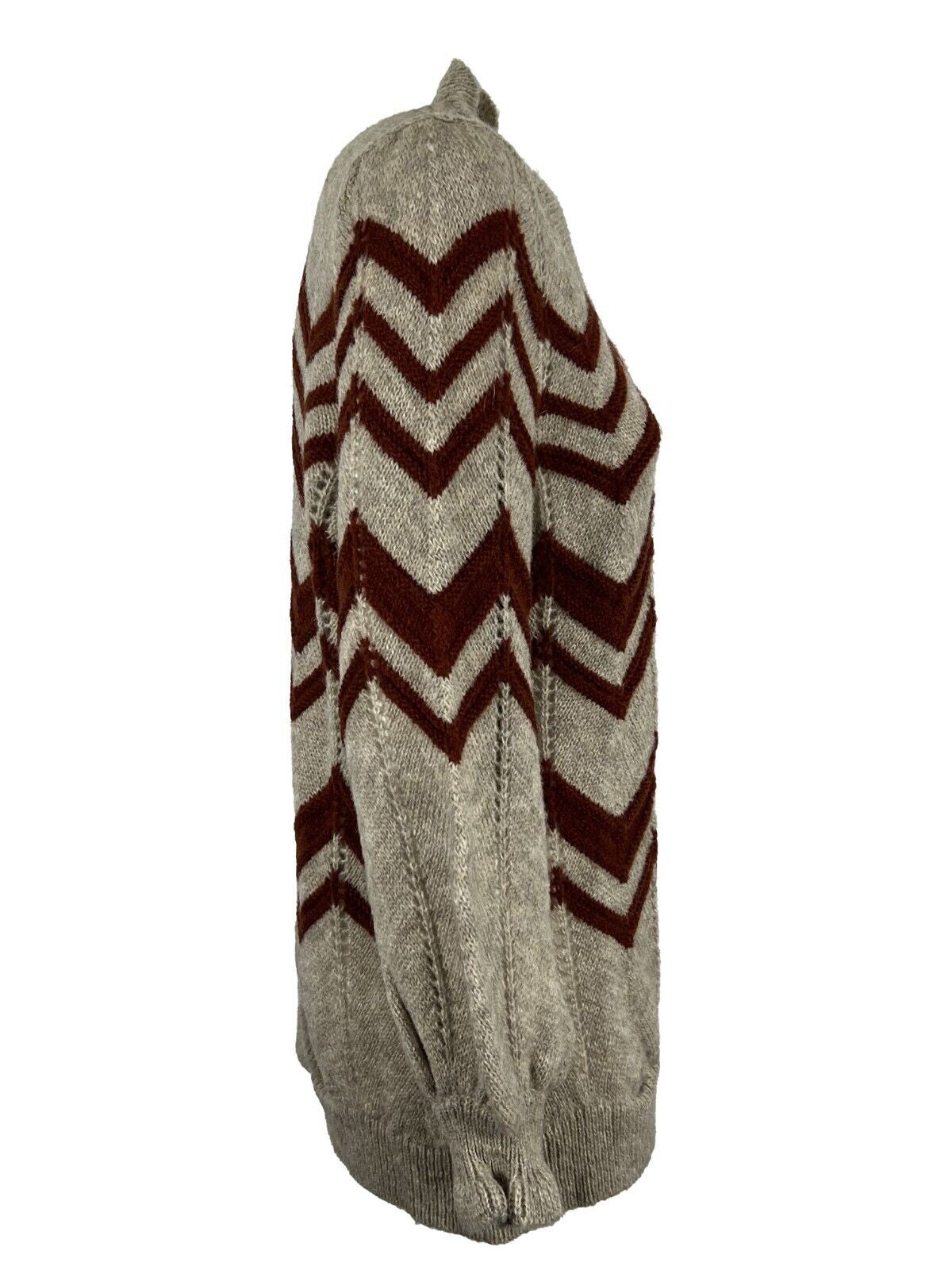 HUMILITY 1949 cardigan donna beige inserti mattone HN-GI-NANCIE misto lana MADE IN ITALY