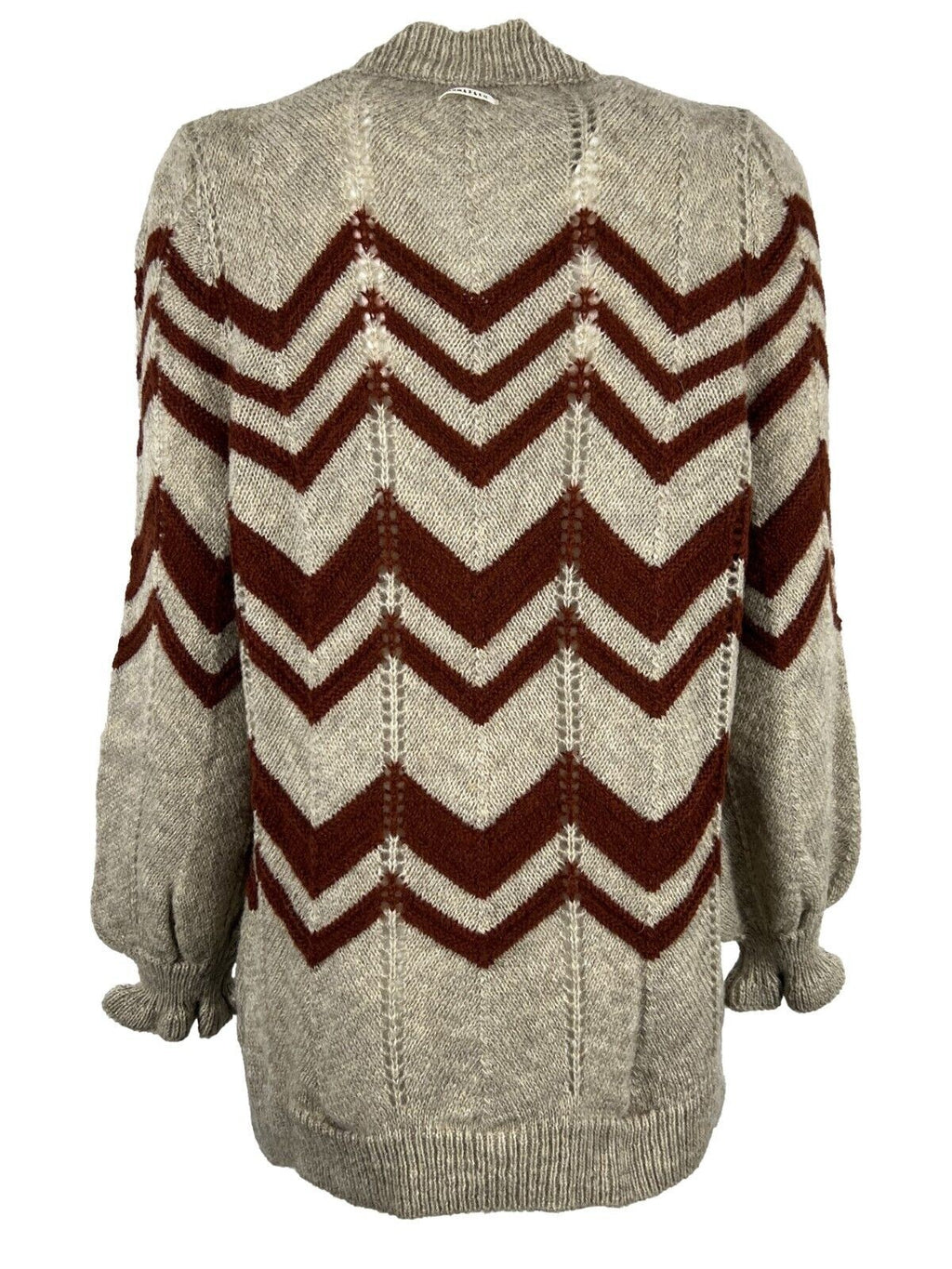 HUMILITY 1949 cardigan donna beige inserti mattone HN-GI-NANCIE misto lana MADE IN ITALY