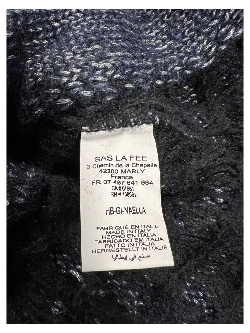 HUMILITY 1949 maxi cardigan donna blu melange HB-GI-NAELLA MADE IN ITALY