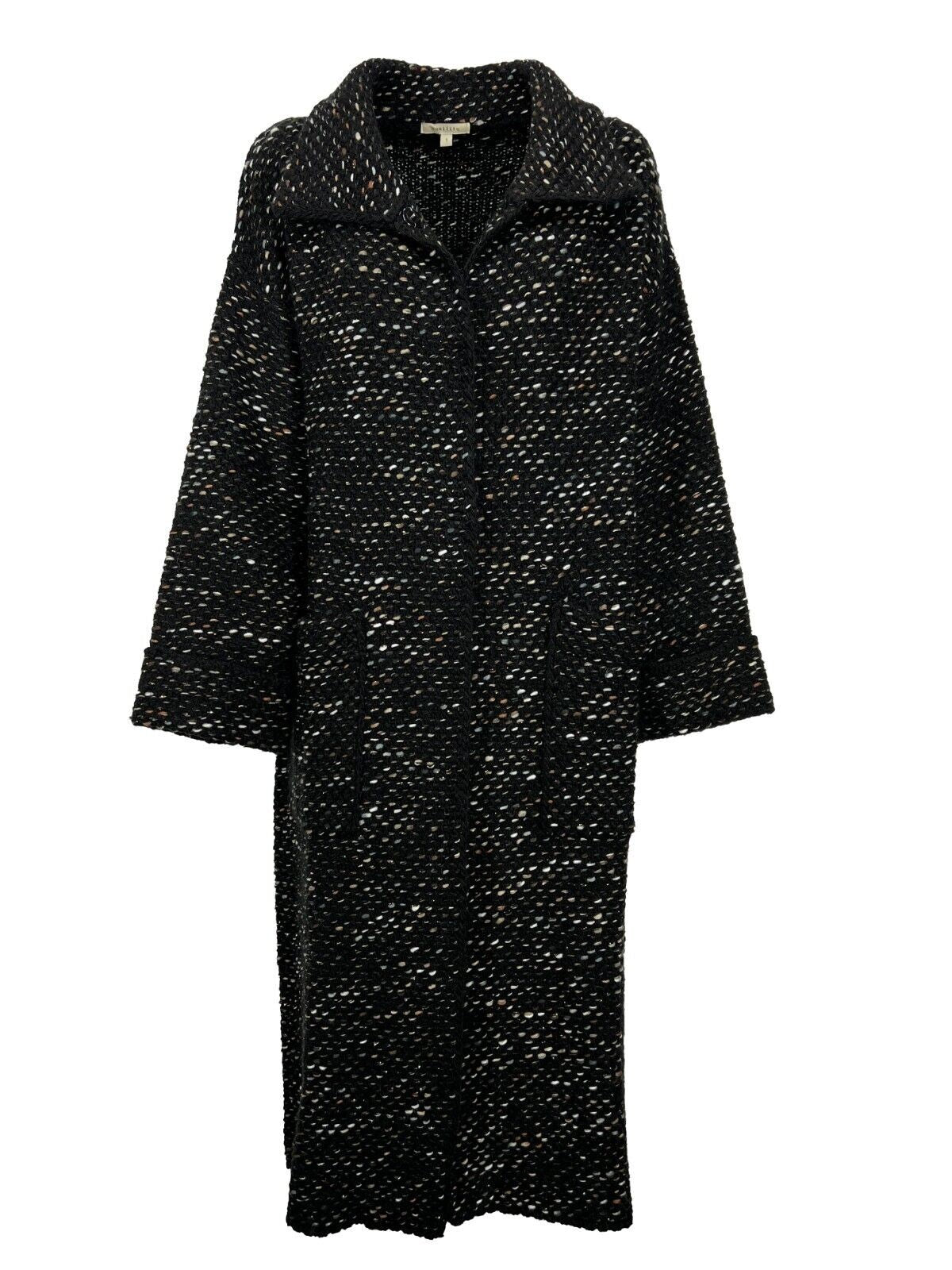 HUMILITY 1949 cappotto donna maglia nero multicolor HB-GP-NAE MADE IN ITALY