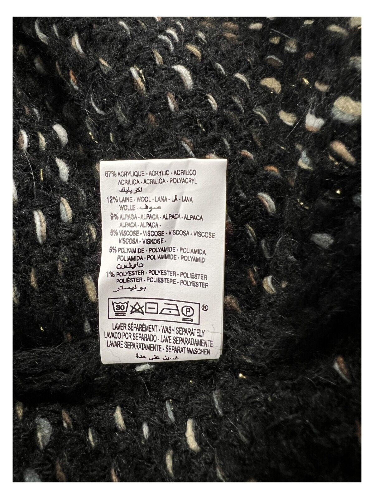 HUMILITY 1949 cappotto donna maglia nero multicolor HB-GP-NAE MADE IN ITALY