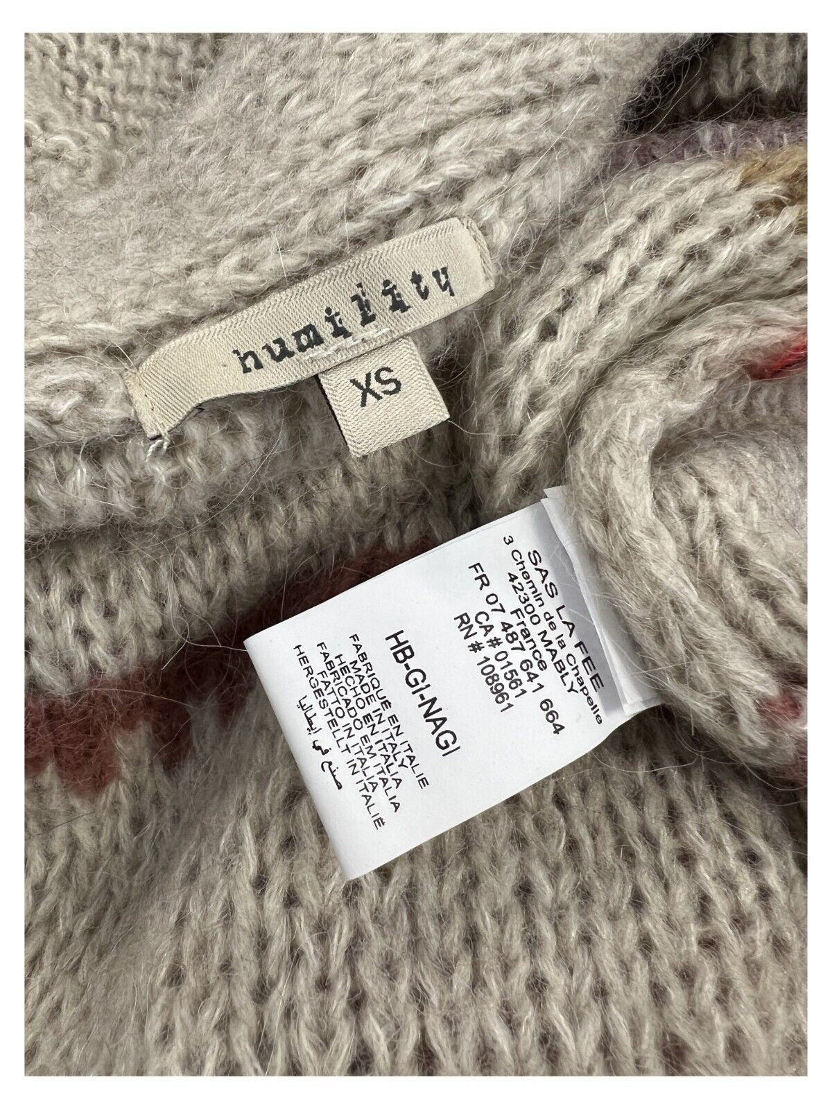 HUMILITY cardigan donna lana HB-GI-NAGI phard/moro MADE IN ITALY