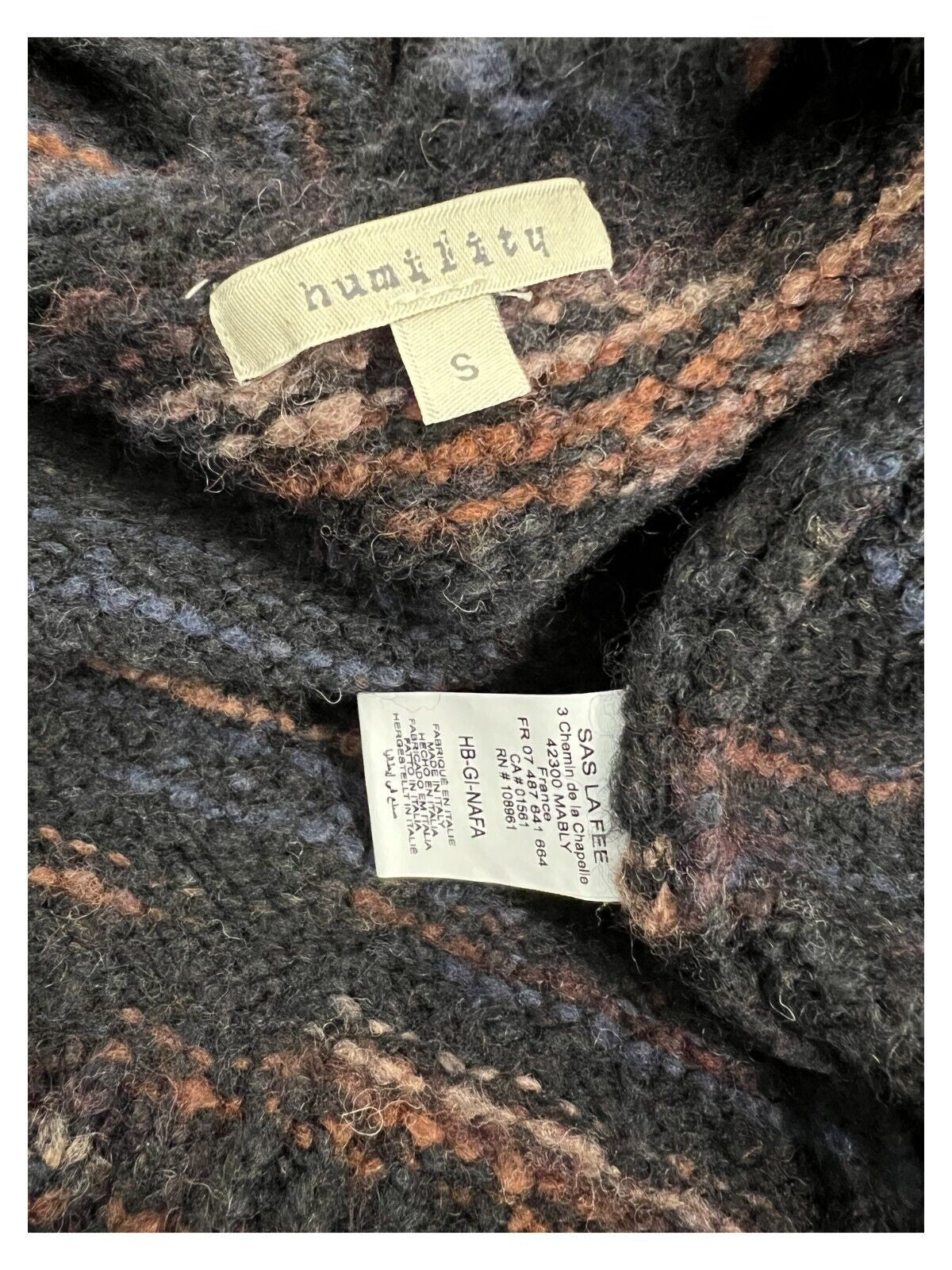 HUMILITY cardigan donna blu/mattone HB-GI-NAFA MADE IN ITALY