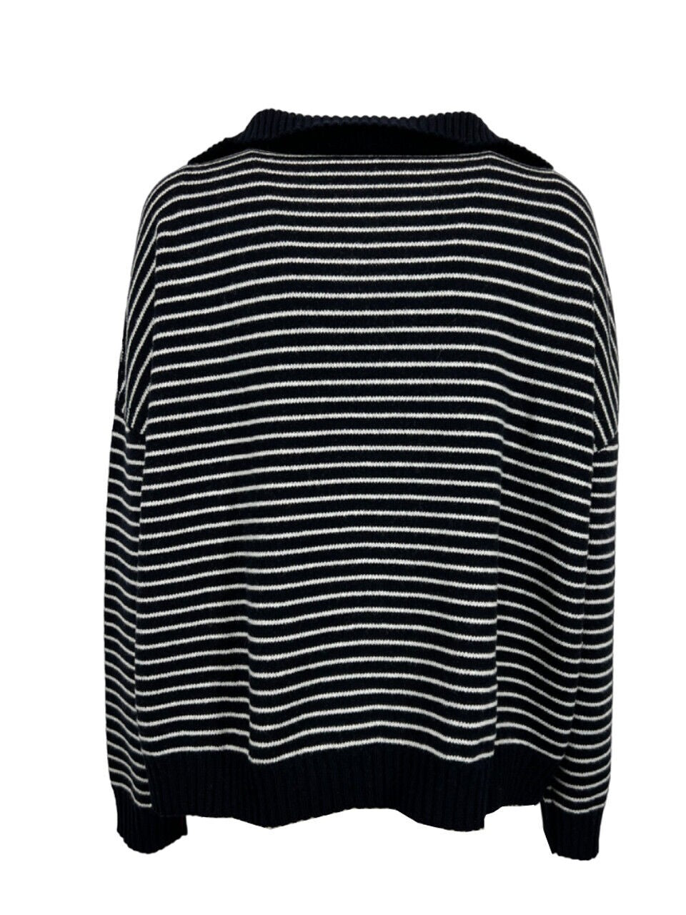 LIVIANA CONTI Maglia a righe in cashmere riciclato Blu/latte F3WC56 MADE IN ITALY