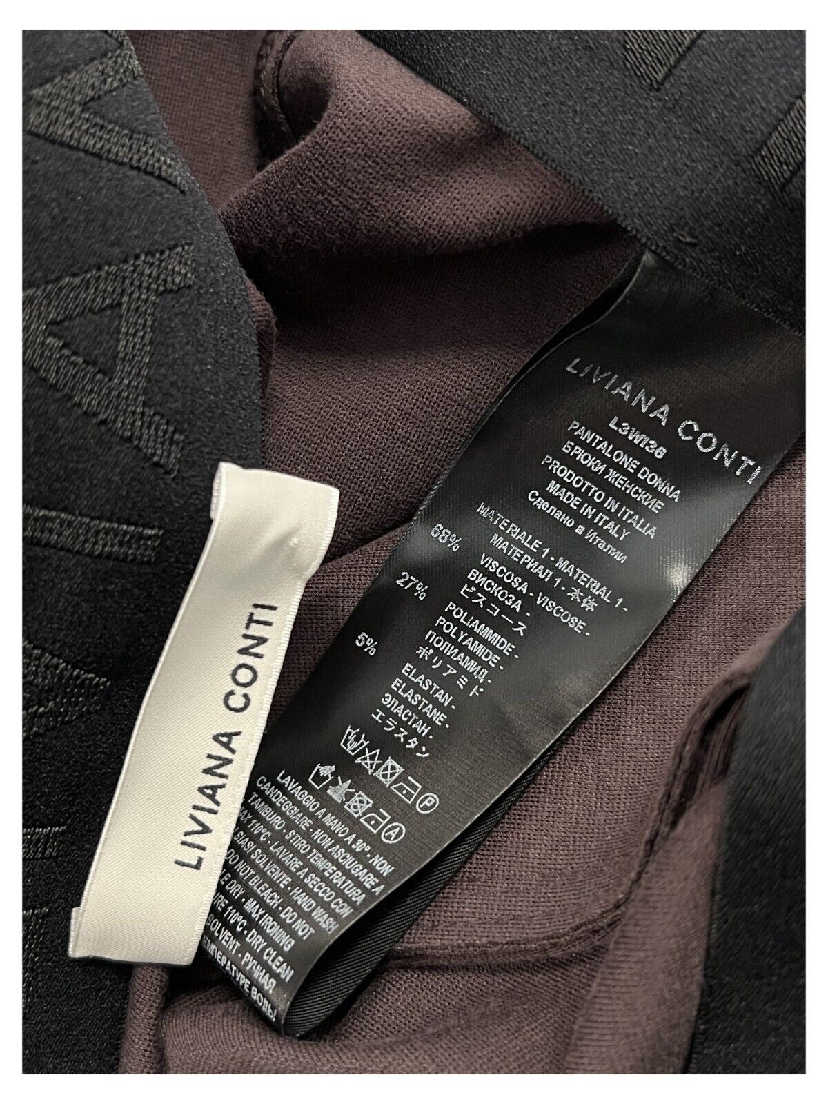 LIVIANA CONTI pantalone donna punto Milano trombetta L3WI36 MADE IN ITALY