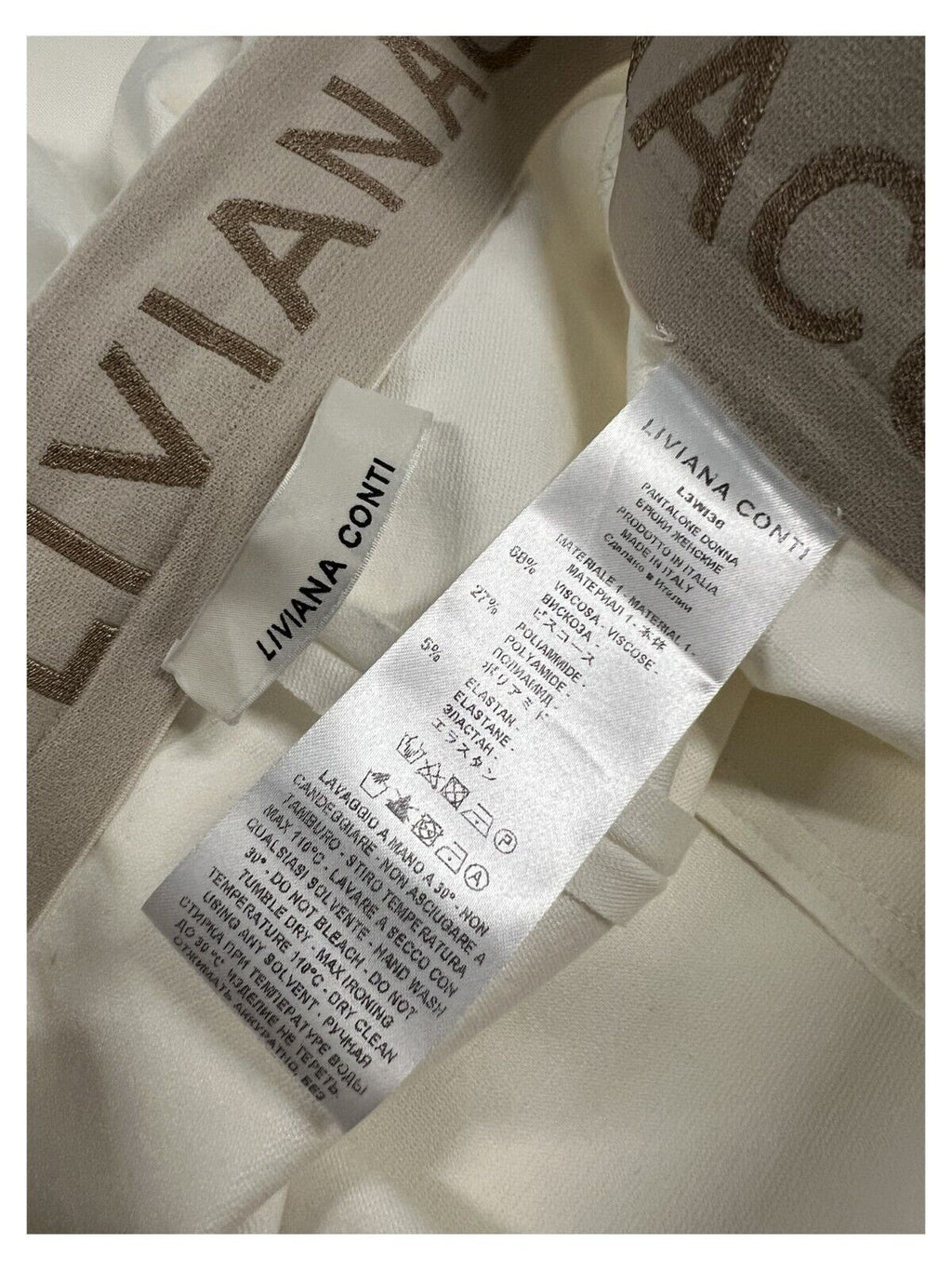 LIVIANA CONTI pantalone donna punto Milano trombetta L3WI36 MADE IN ITALY