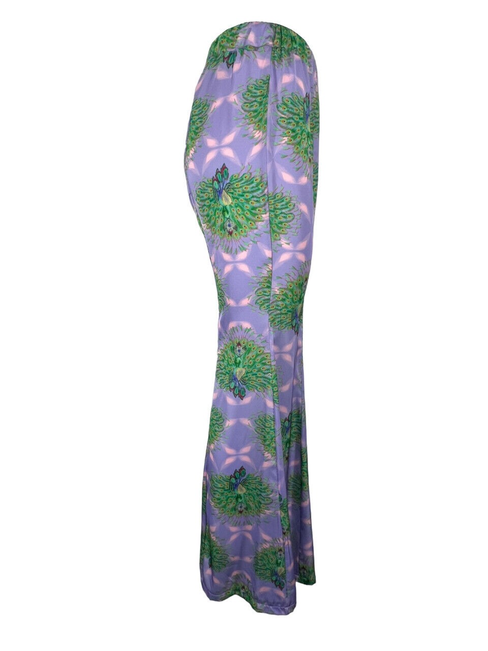 IL THE DELLE 5 pantalone donna fantasia lilla/verde DENNIS 43ST PEACOCK MADE IN ITALY