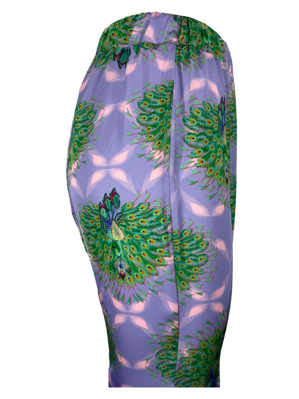 IL THE DELLE 5 pantalone donna fantasia lilla/verde DENNIS 43ST PEACOCK MADE IN ITALY
