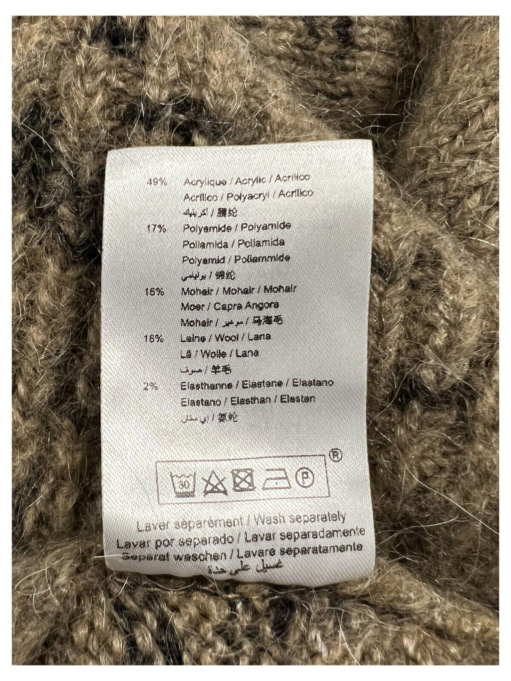 HUMILITY 1949 maglia donna lana beige/nero UGO MADE IN ITALY