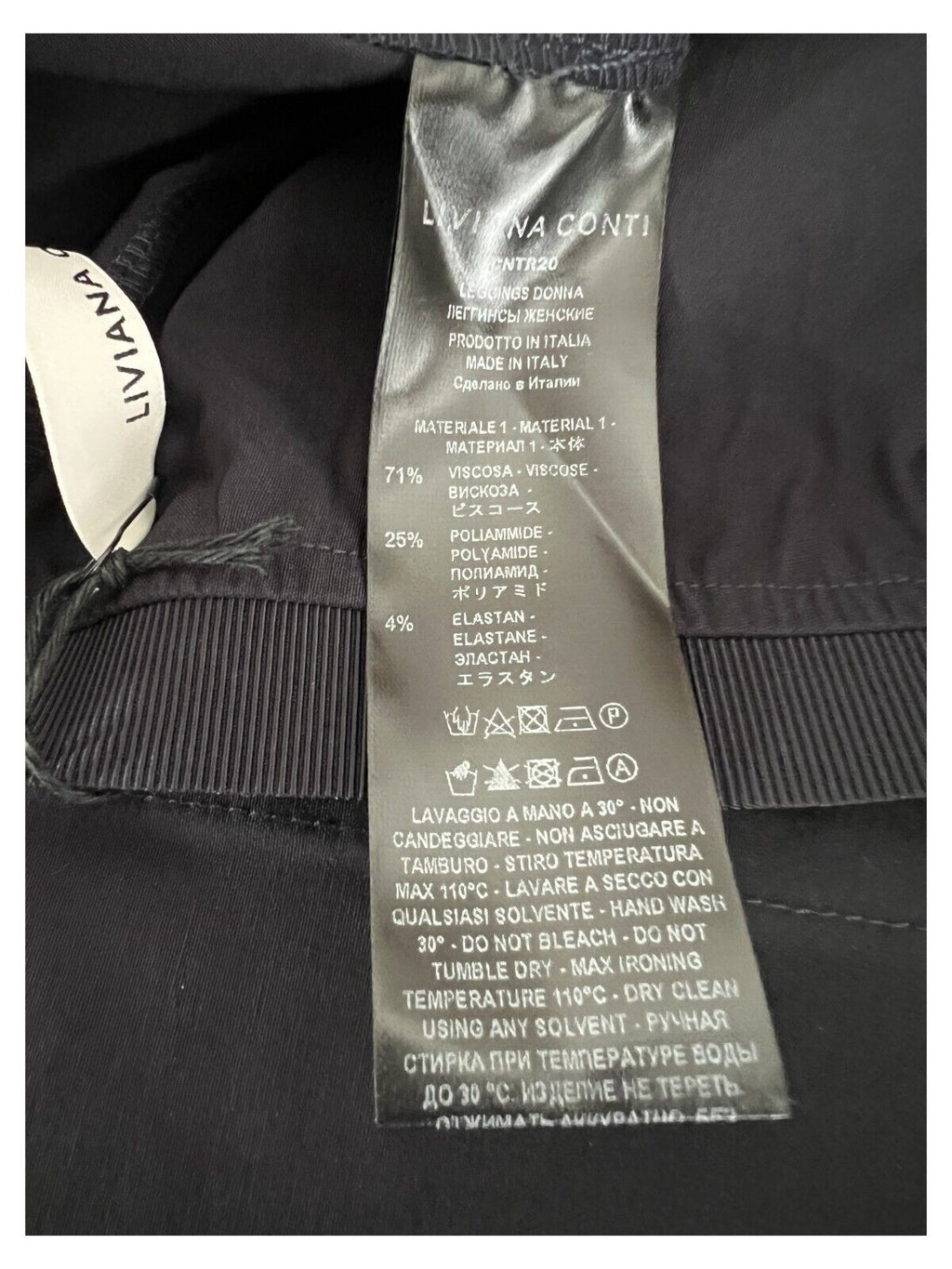 LIVIANA CONTI pantalone donna modello leggings tessuto bengalina CNTR20 - 2 MADE IN ITALY