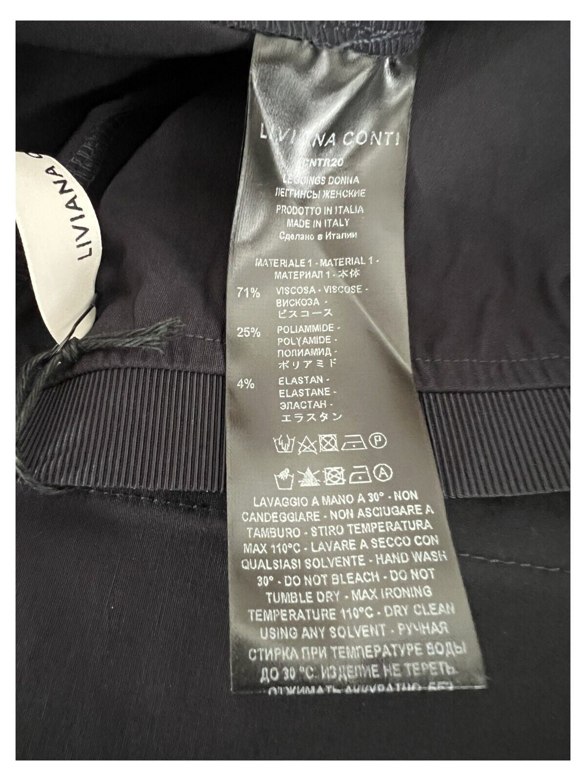 LIVIANA CONTI pantalone donna modello leggings tessuto bengalina CNTR20 - 2 MADE IN ITALY