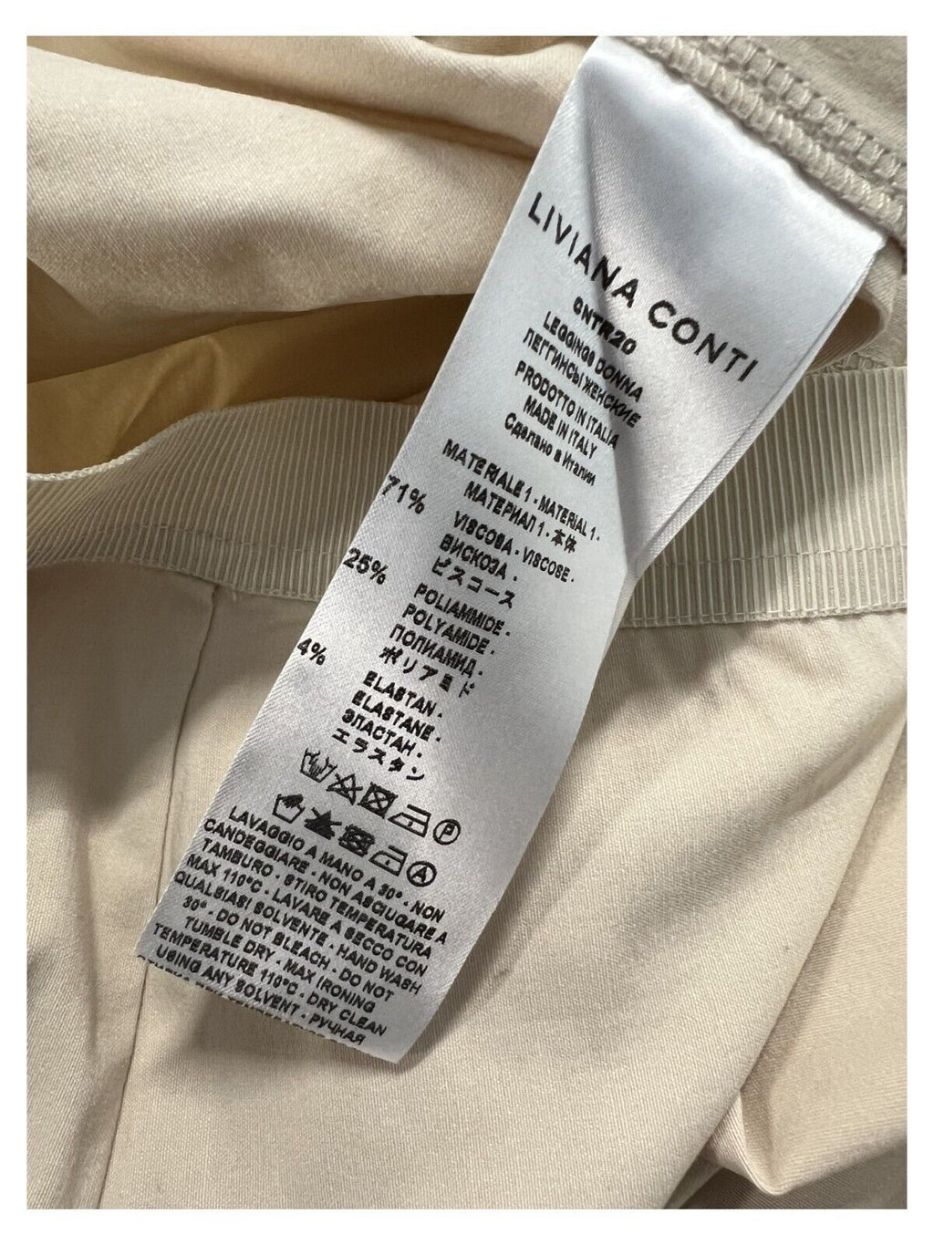 LIVIANA CONTI pantalone donna modello leggings tessuto bengalina CNTR20 - 2 MADE IN ITALY