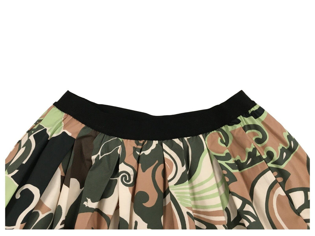 MYTHS gonna donna verde/moro/ecru cotone D90 414 MADE IN ITALY