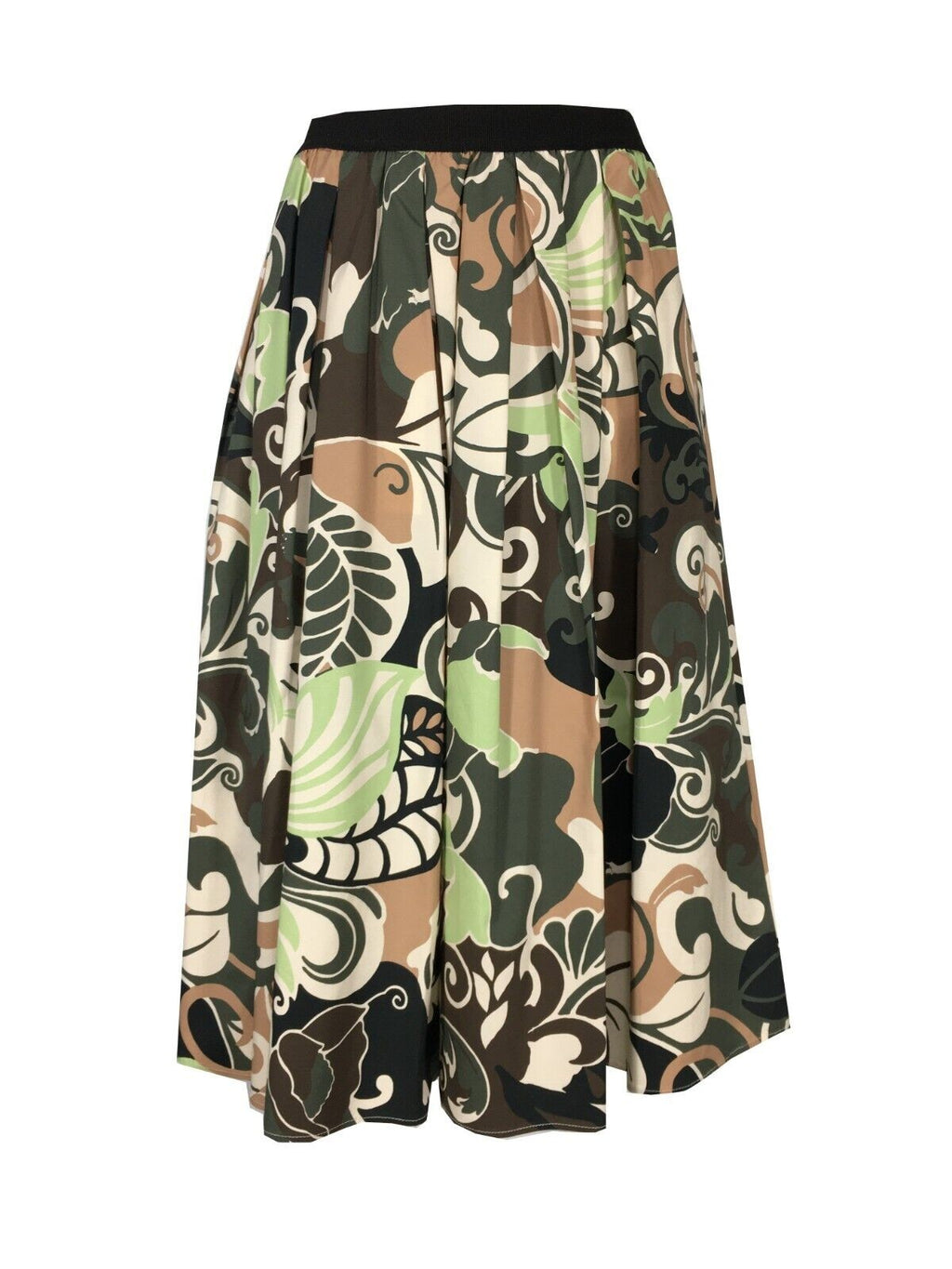 MYTHS gonna donna verde/moro/ecru cotone D90 414 MADE IN ITALY