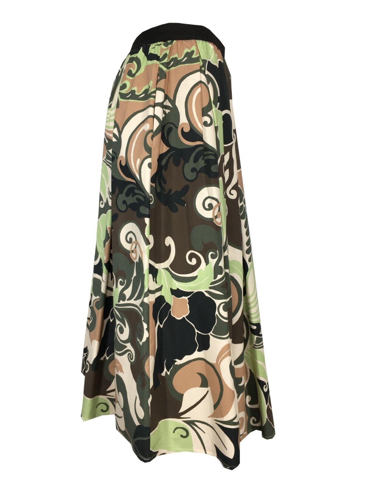 MYTHS gonna donna verde/moro/ecru cotone D90 414 MADE IN ITALY