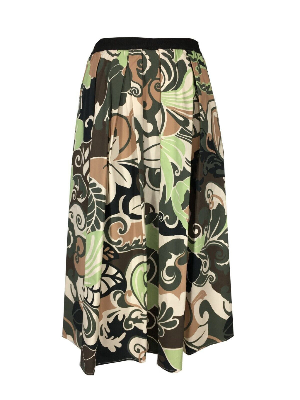 MYTHS gonna donna verde/moro/ecru cotone D90 414 MADE IN ITALY