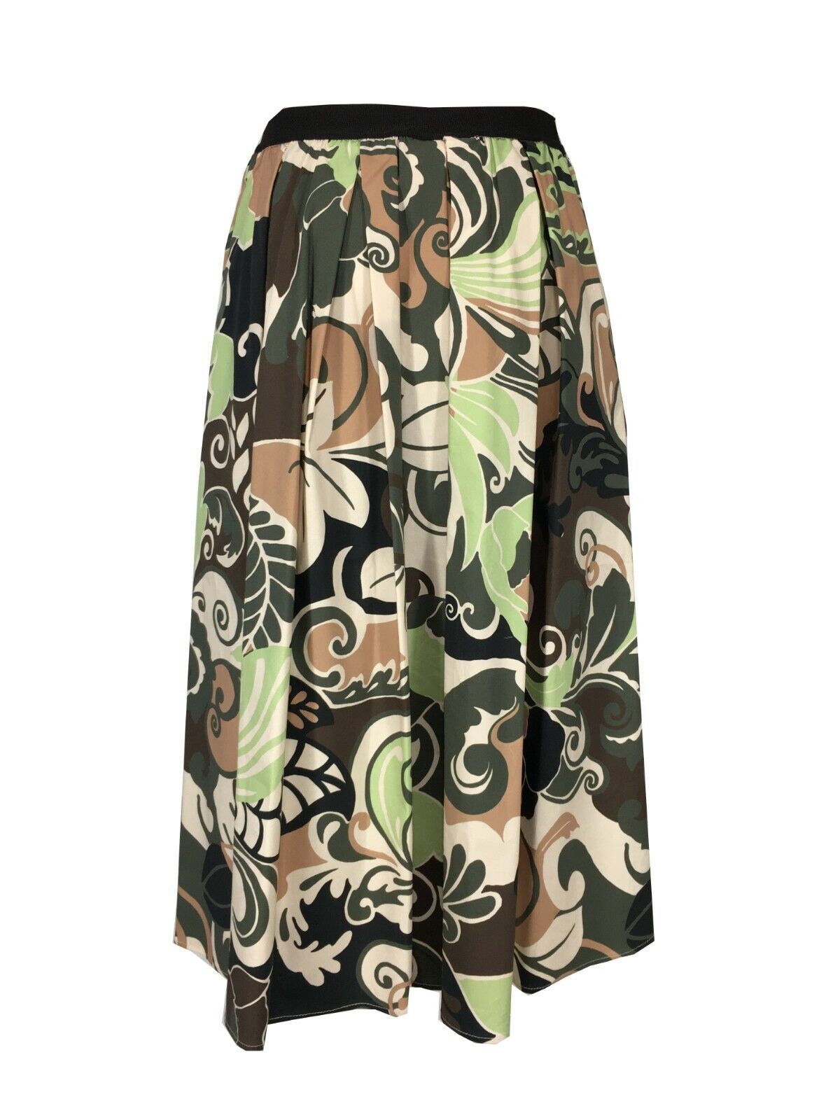 MYTHS gonna donna verde/moro/ecru cotone D90 414 MADE IN ITALY