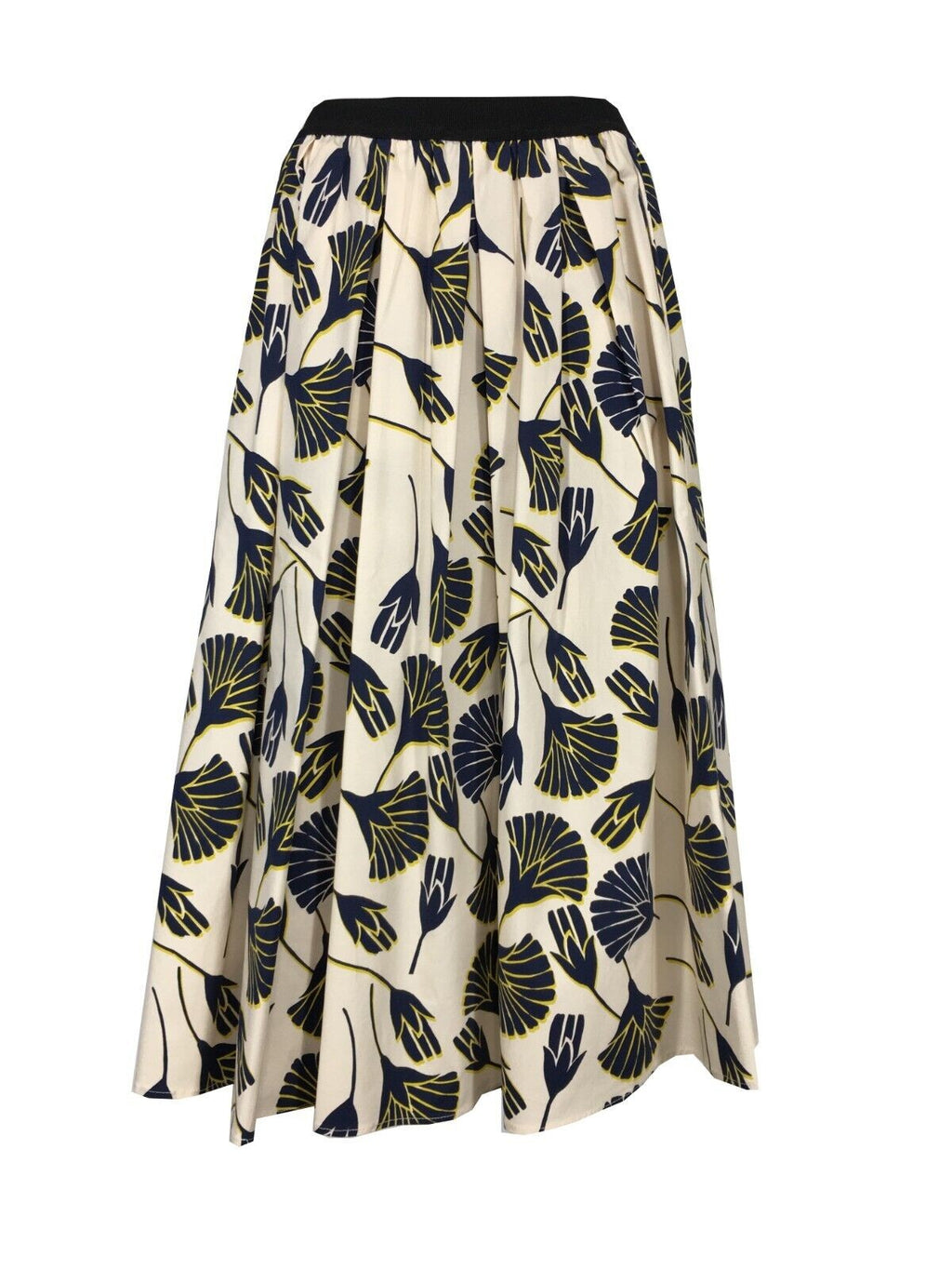 MYTHS gonna donna fantasia panna/blu/giallo cotone D90 412 MADE IN ITALY