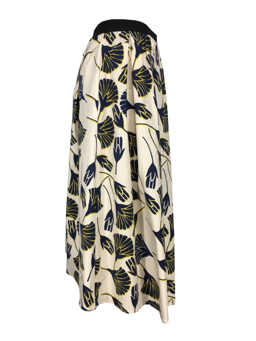 MYTHS gonna donna fantasia panna/blu/giallo cotone D90 412 MADE IN ITALY