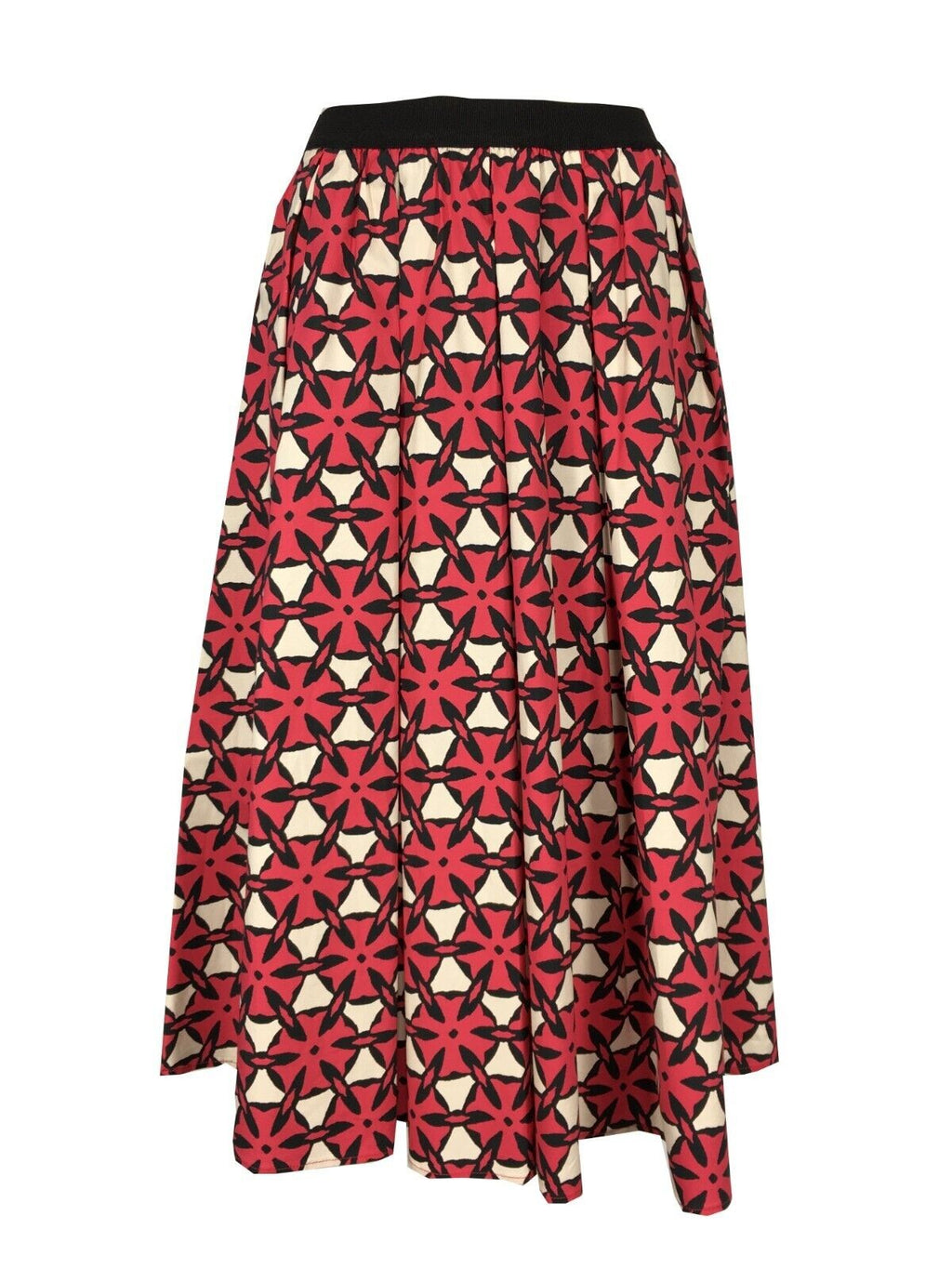 MYTHS gonna donna fantasia corallo/panna/nero cotone D90 411 MADE IN ITALY