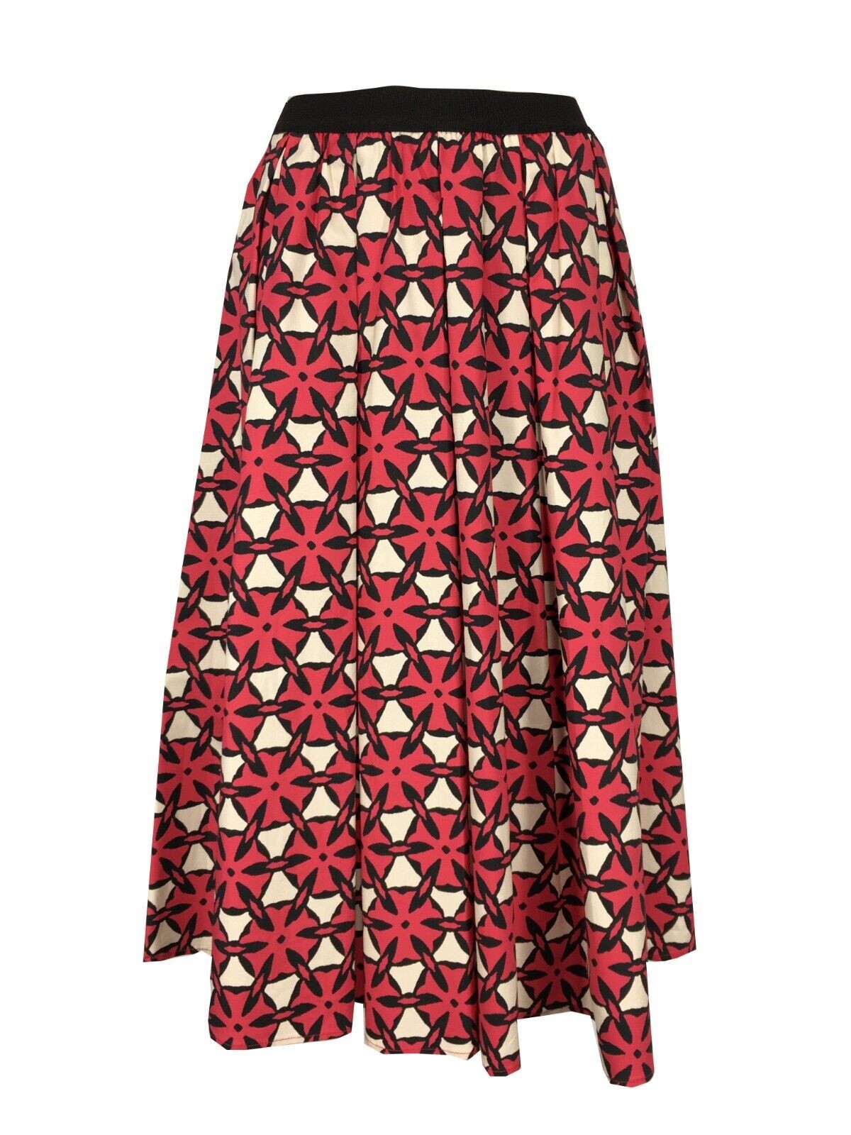 MYTHS gonna donna fantasia corallo/panna/nero cotone D90 411 MADE IN ITALY