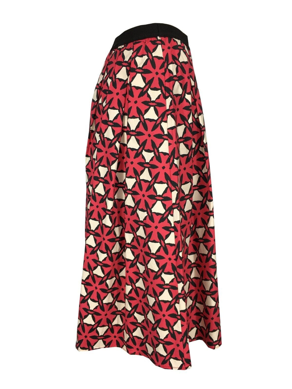 MYTHS gonna donna fantasia corallo/panna/nero cotone D90 411 MADE IN ITALY