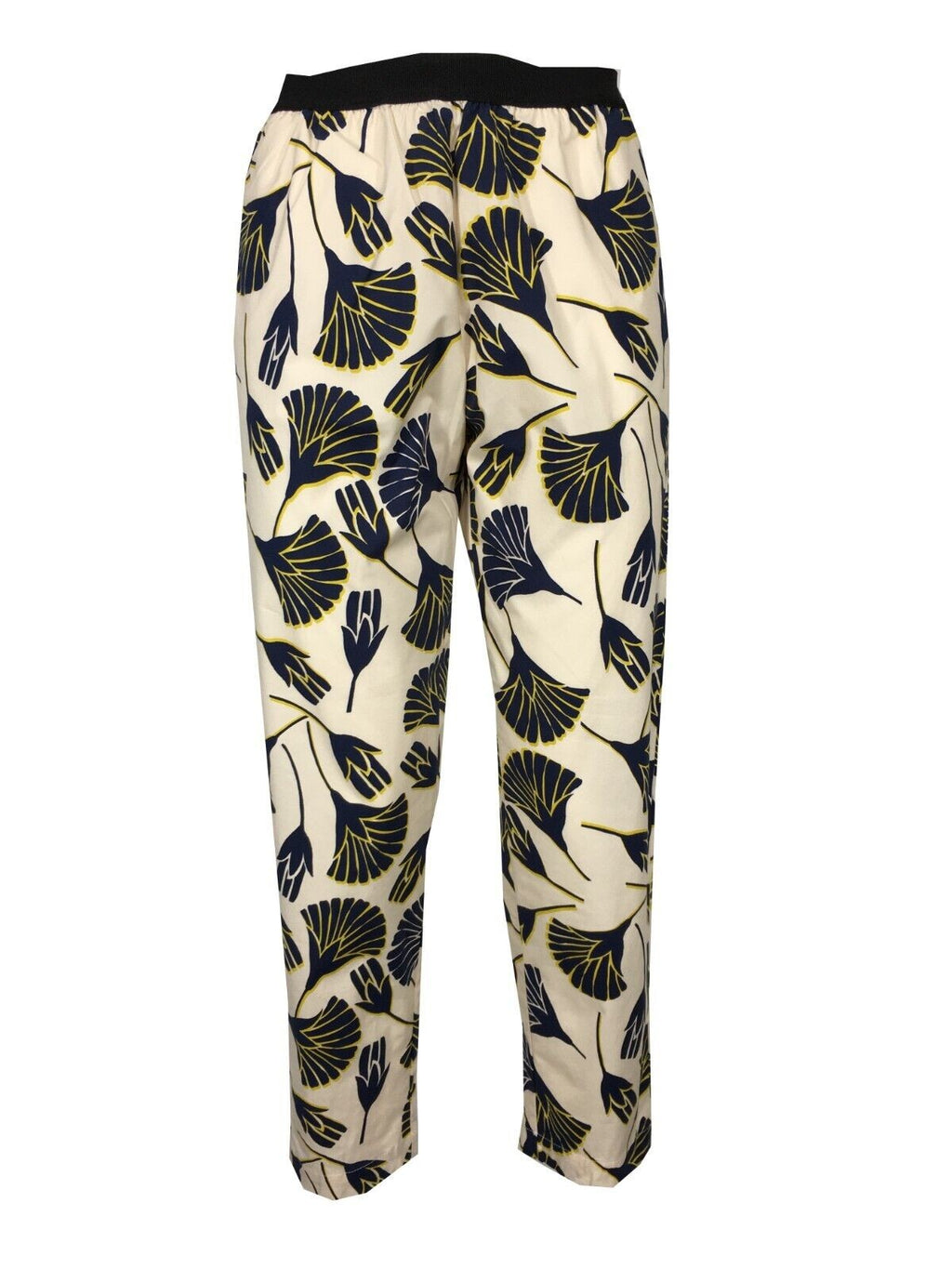 MYTHS pantalone donna fantasia panna/blu/giallo D08ELA 412 MADE IN ITALY