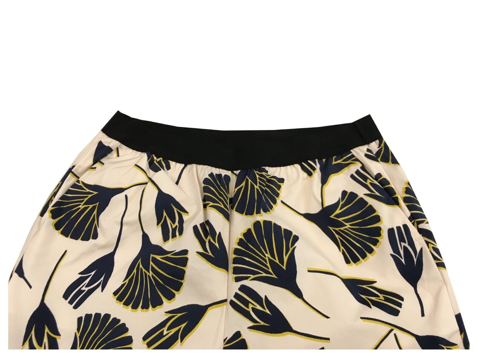 MYTHS pantalone donna fantasia panna/blu/giallo D08ELA 412 MADE IN ITALY