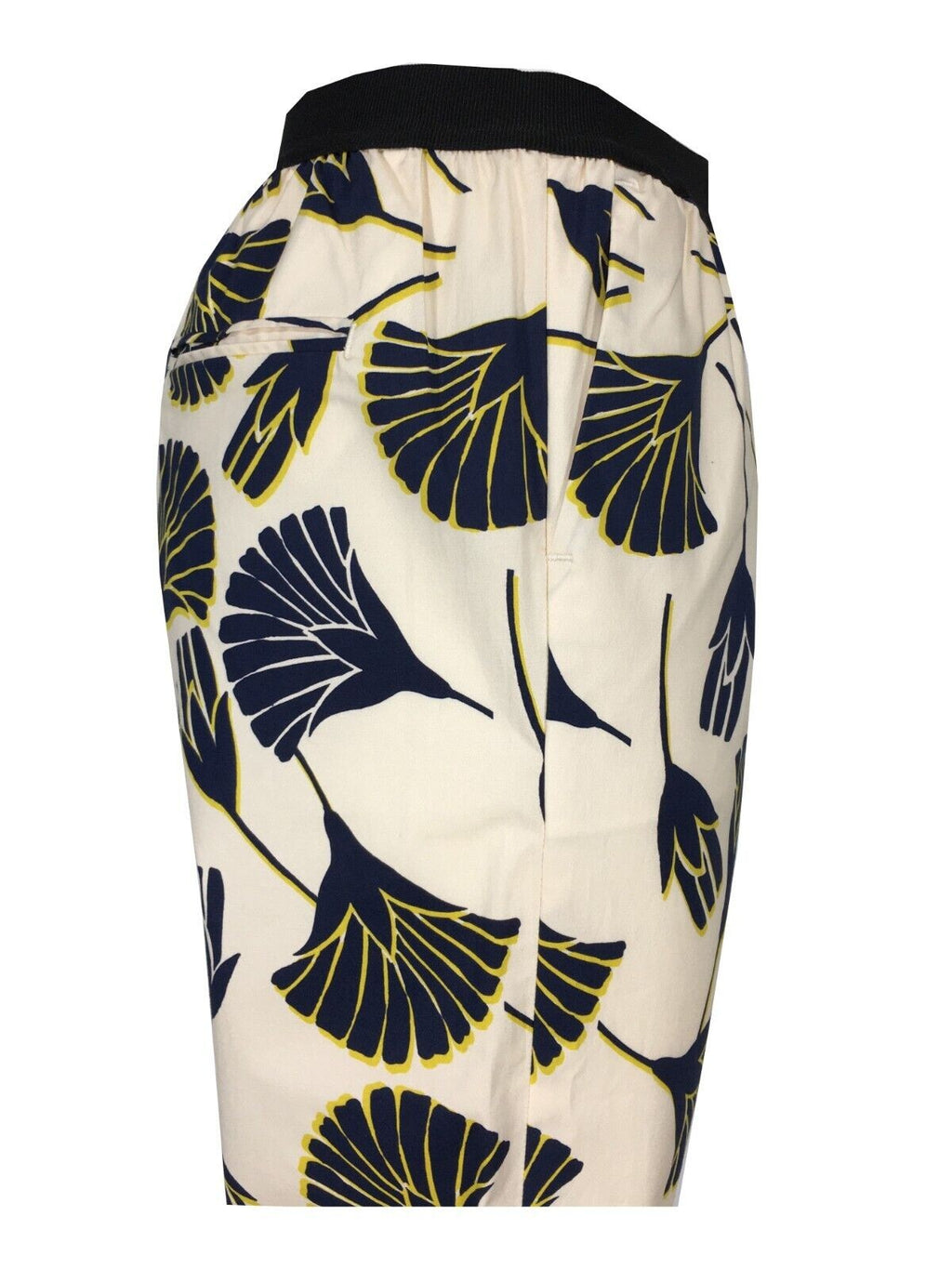 MYTHS pantalone donna fantasia panna/blu/giallo D08ELA 412 MADE IN ITALY