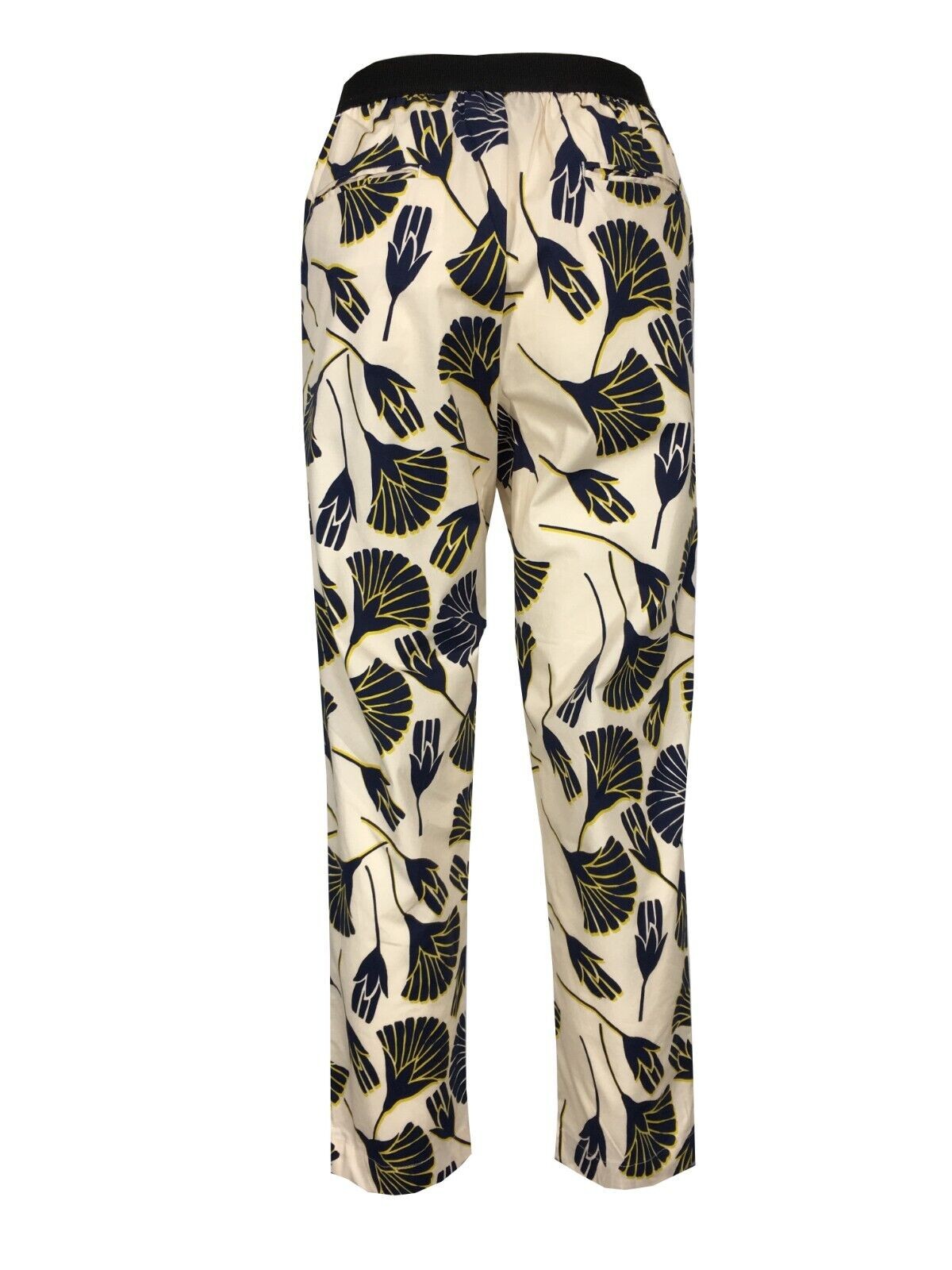 MYTHS pantalone donna fantasia panna/blu/giallo D08ELA 412 MADE IN ITALY