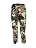 MYTHS pantalone donna fantasia verde/moro/ecru D08ELA 414 MADE IN ITALY