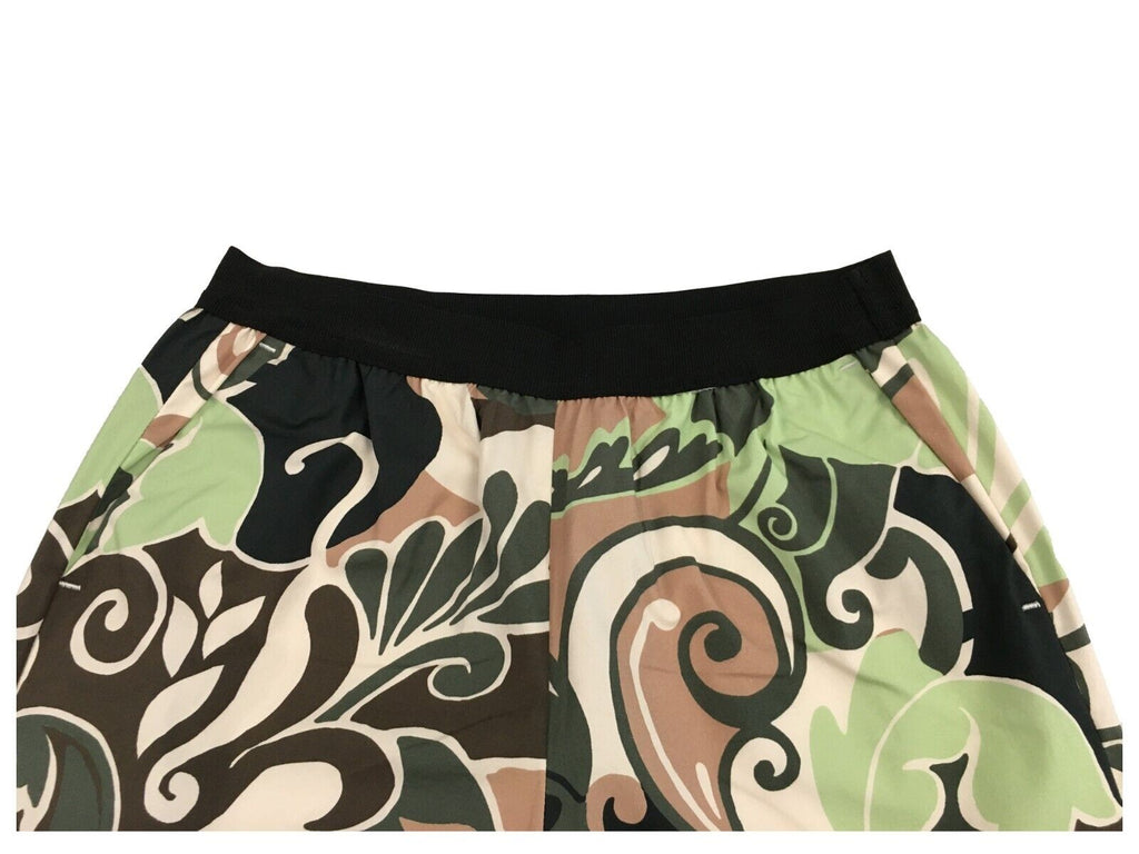 MYTHS pantalone donna fantasia verde/moro/ecru D08ELA 414 MADE IN ITALY