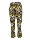 MYTHS pantalone donna fantasia blu/verde/giallo D02 413 MADE IN ITALY