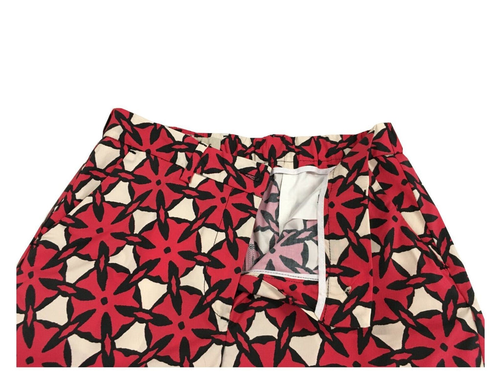 MYTHS pantalone donna fantasia corallo/panna/nero D02 411 MADE IN ITALY