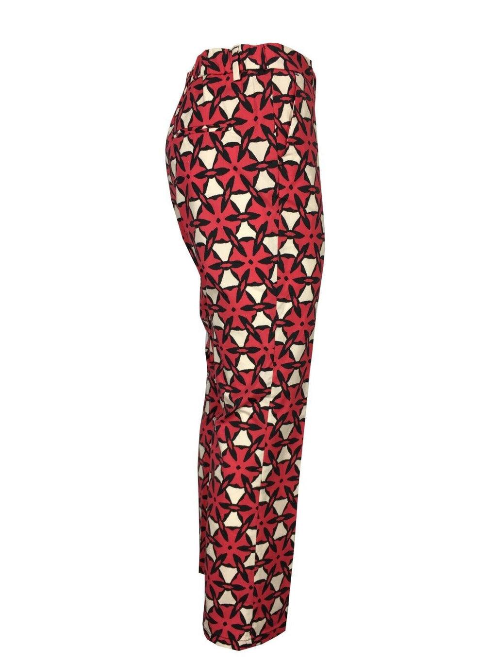 MYTHS pantalone donna fantasia corallo/panna/nero D02 411 MADE IN ITALY