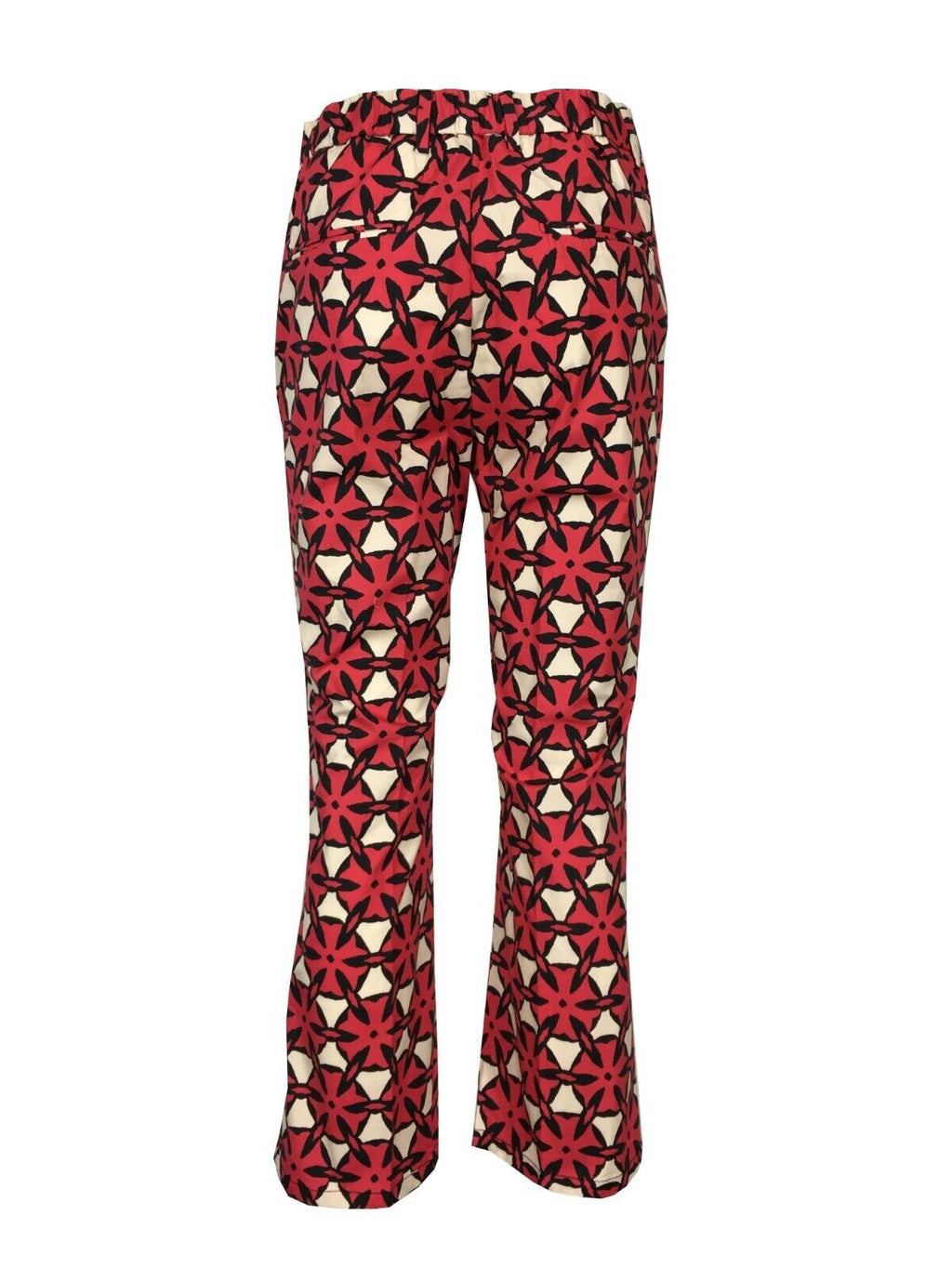 MYTHS pantalone donna fantasia corallo/panna/nero D02 411 MADE IN ITALY