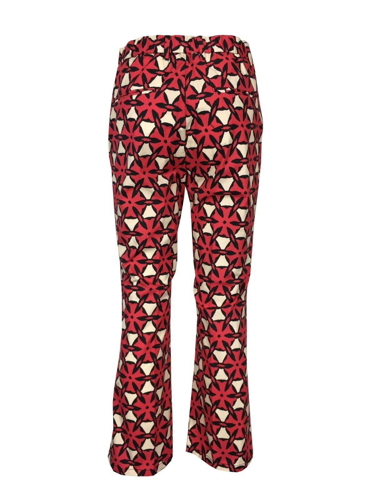 MYTHS pantalone donna fantasia corallo/panna/nero D02 411 MADE IN ITALY