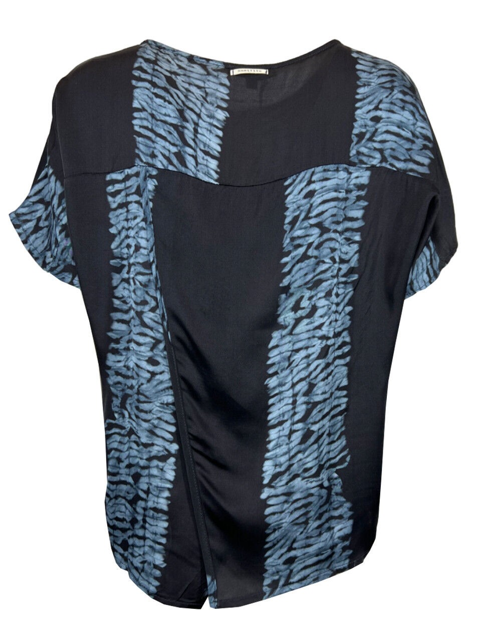 HUMILITY 1949 blusa donna blu stampa celeste BALI 100% viscosa MADE IN ITALY