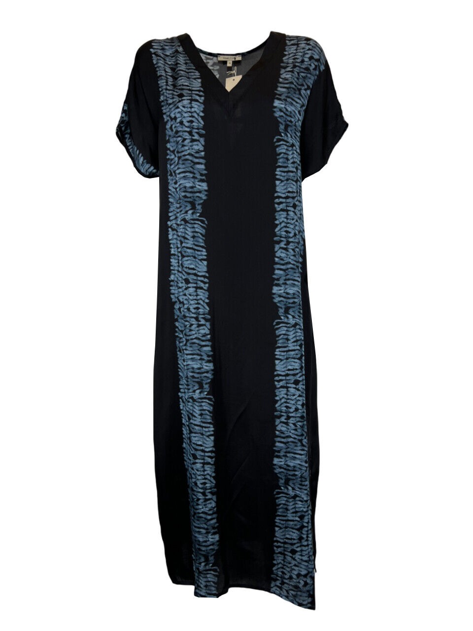 HUMILITY 1949 abito donna blu stampa celeste TABEA 100% viscosa MADE IN ITALY