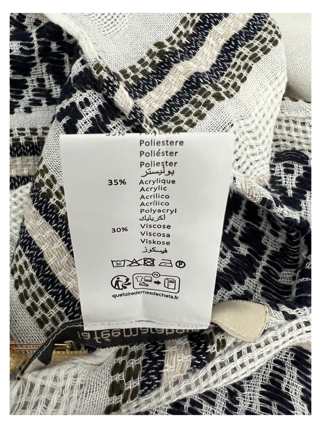 LA FEE MARABOUTEE sciarpa donna panna VOLIGE cm 180x90