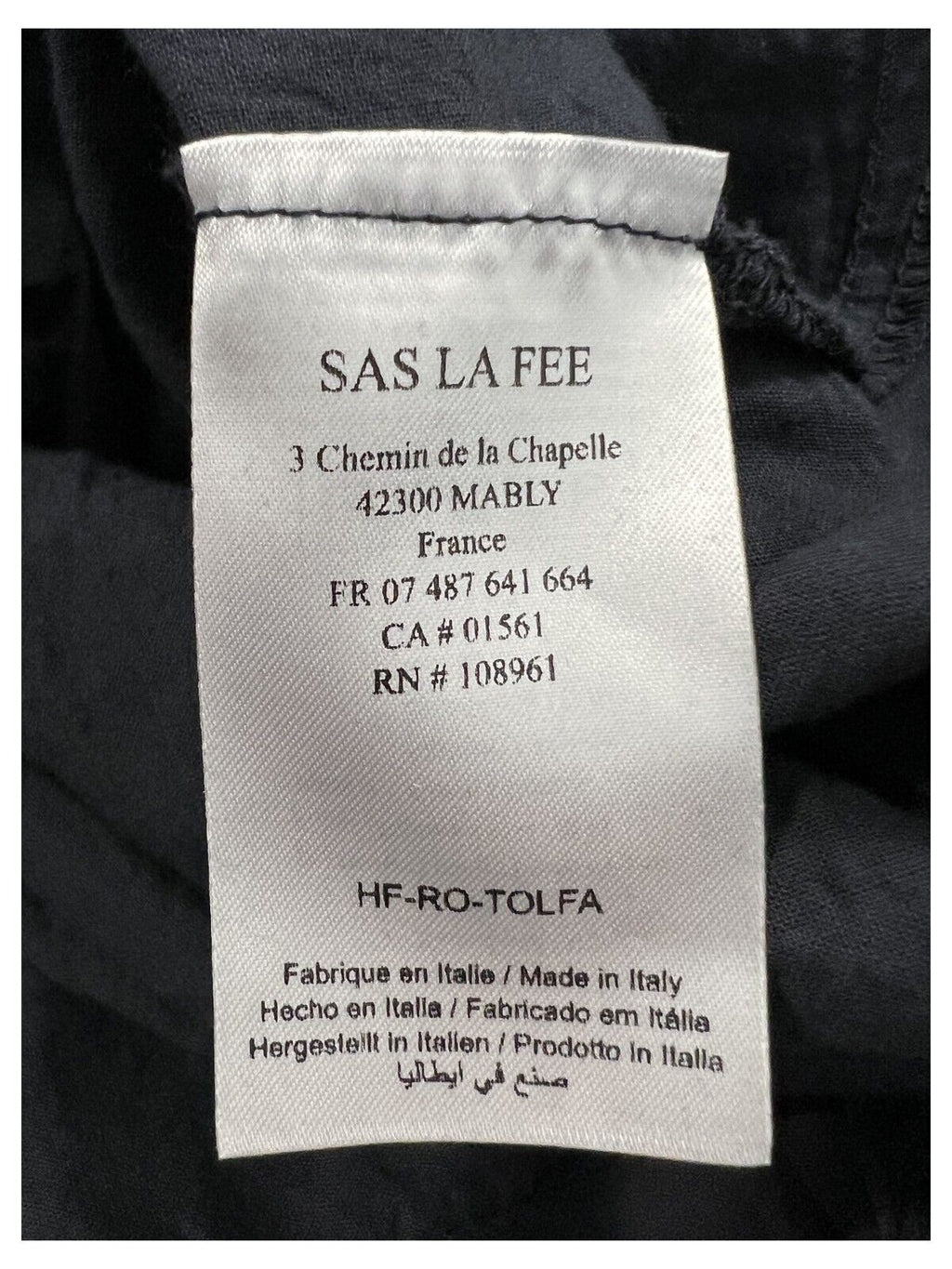 HUMILITY 1949 abito donna in cotone lungo con balze blu HF-RO-TOLFA MADE IN ITALY