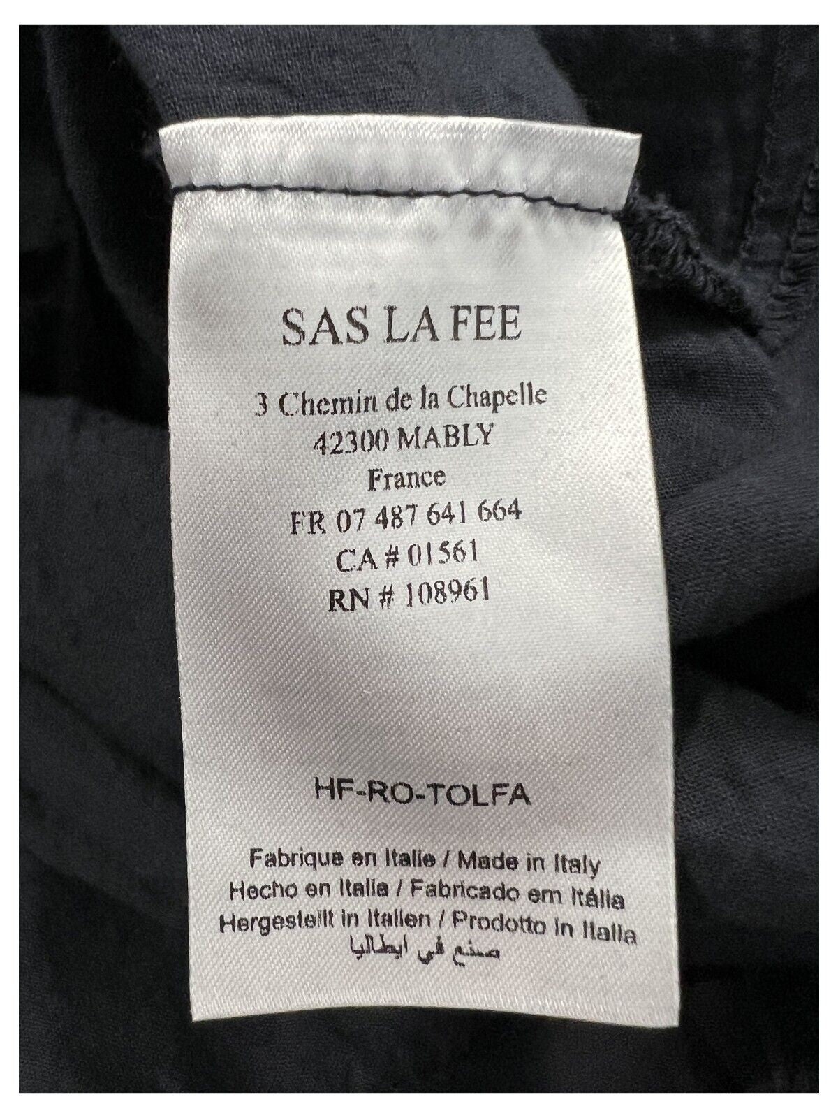 HUMILITY 1949 abito donna in cotone lungo con balze blu HF-RO-TOLFA MADE IN ITALY