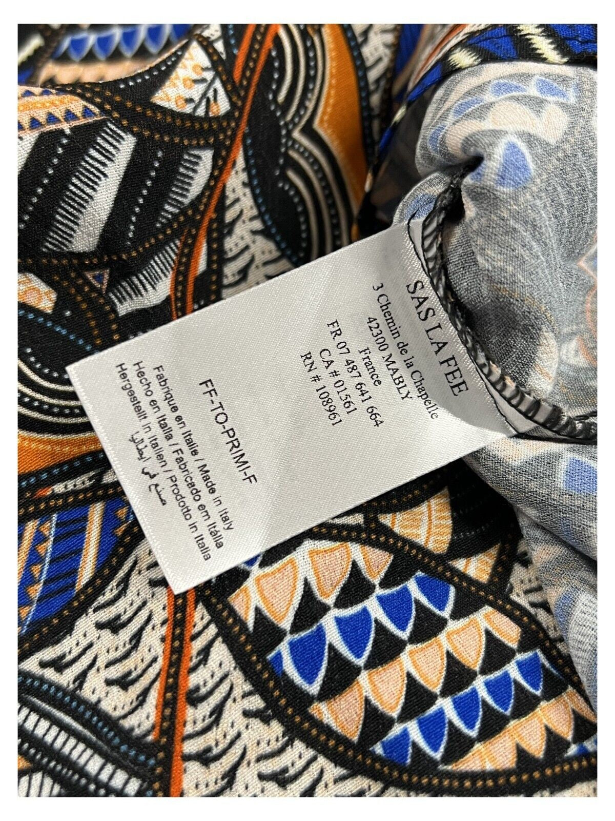 LA FEE MARABOUTEE blusa donna fantasia nero/multicolor FF-TO-PRIMI-F MADE IN ITALY