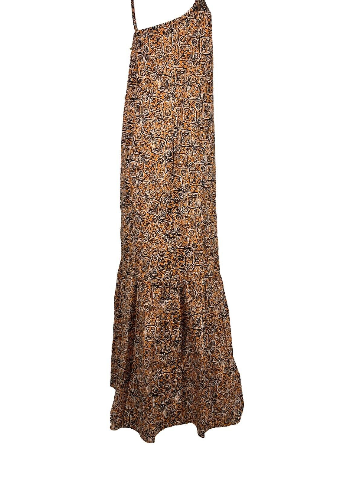 LA FEE MARABOUTEE abito donna lungo fantasia arancio/nero FF-RO-SUD-T 100% cotone