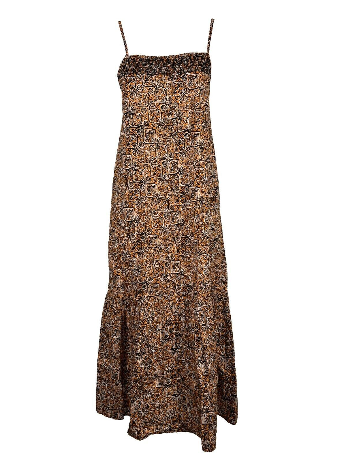 LA FEE MARABOUTEE abito donna lungo fantasia arancio/nero FF-RO-SUD-T 100% cotone