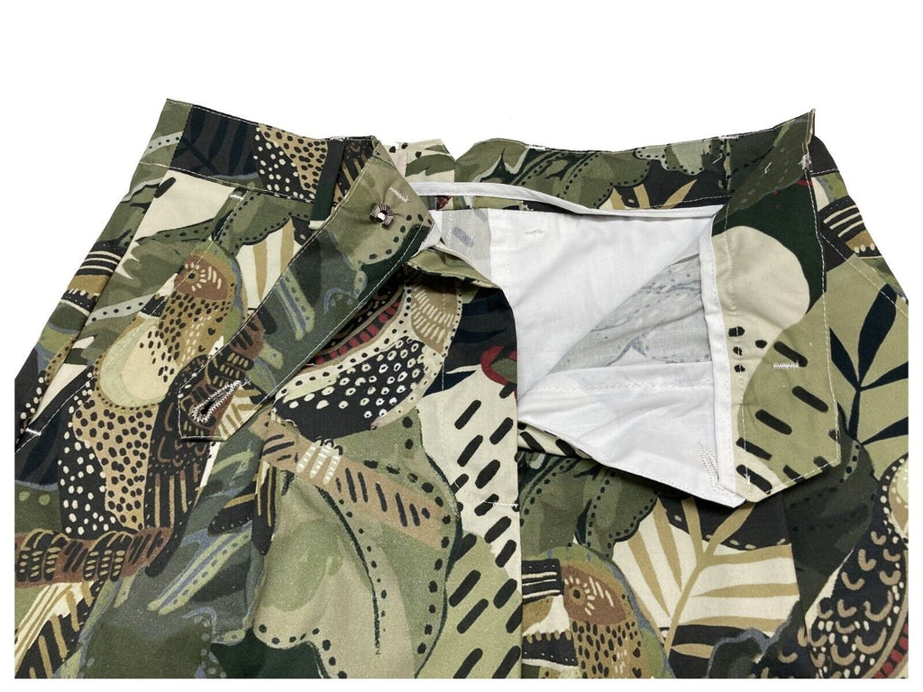 MYTHS pantalone donna fantasia verde art 21D09 413 cotone MADE IN ITALY