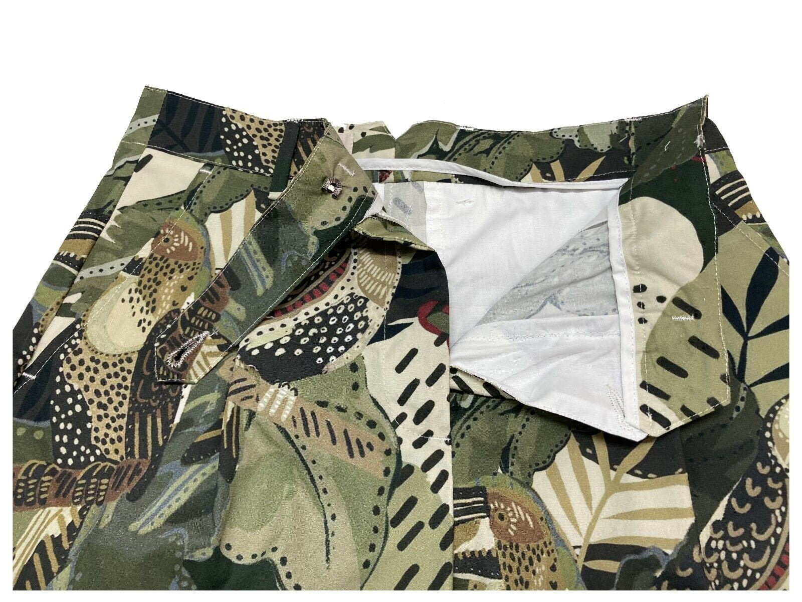 MYTHS pantalone donna fantasia verde art 21D09 413 cotone MADE IN ITALY