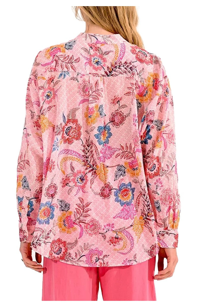 MOLLY BRACKEN camicia donna fantasia floreale rosa ZR111BCE 100% cotone